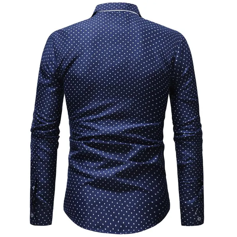 Black White Polka Dot Shirt Men Long Sleeve Casual... From Zhangting258,  $14.23 | DHgate.Com