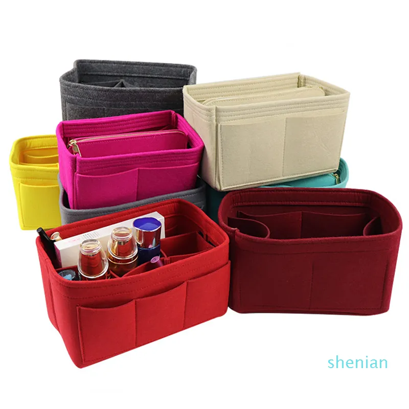 Wholesale-Felt Insert Bag Organizer Bag For Handbag Purse Organizer 4 Size Pelikus Felt Purse & Tote Organizer Insert Multi-Pocket Handbags