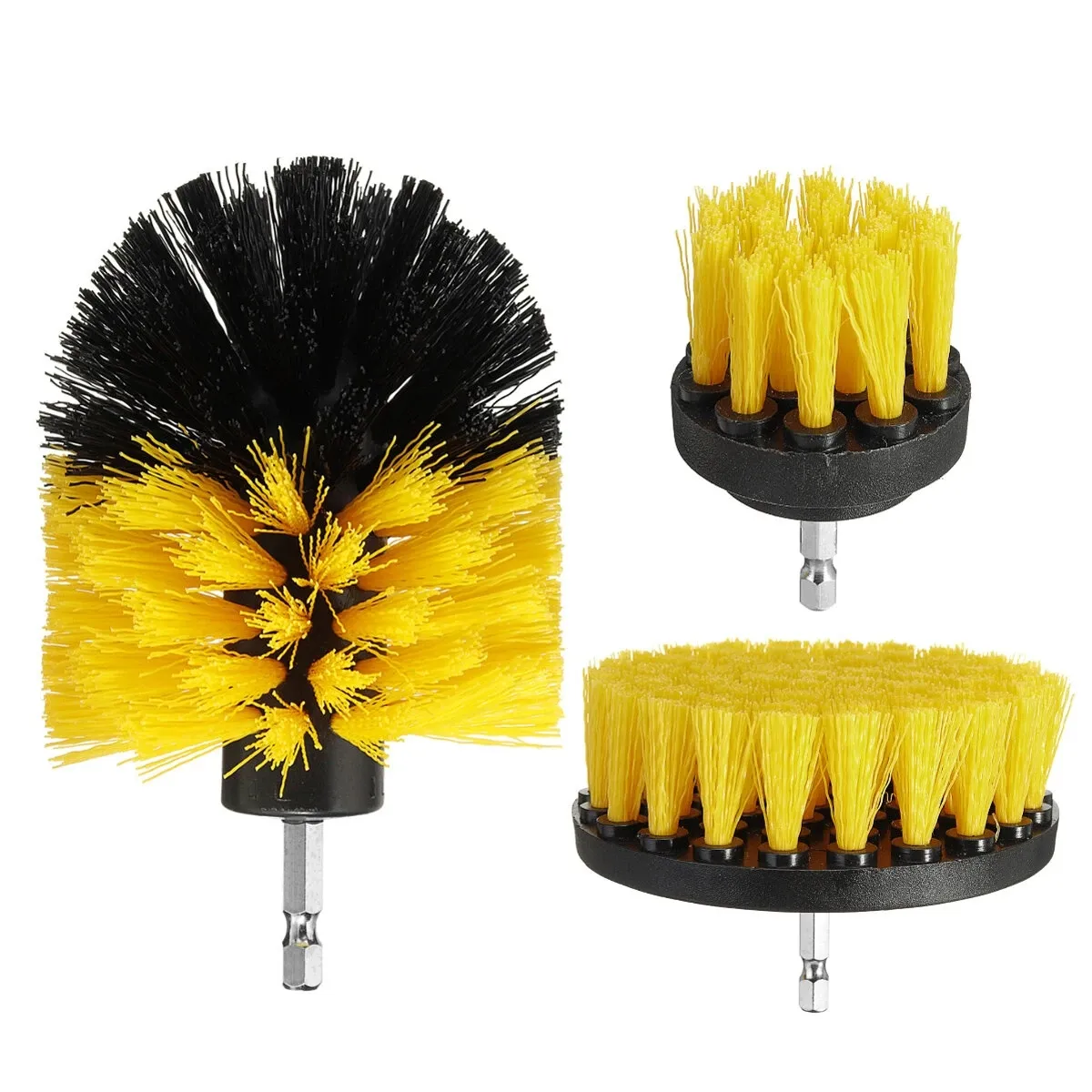 3 pçs / conjunto Combo Elétrico Broca Scrubber Kit para limpeza de cozinha banheiro