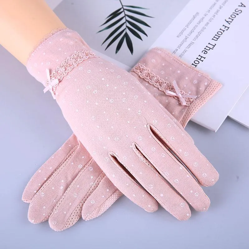 Guantes De Conducción De Encaje Para Mujer Guante De Sol De