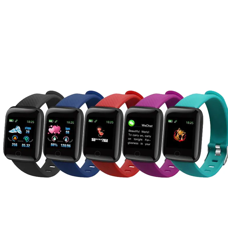 116 Plus Smart-Armband für iPhone Android-Handys Fitness-Tracker ID116 Plus Smartband mit Herzfrequenz-Blutdruck PK 115 PLUS DHL