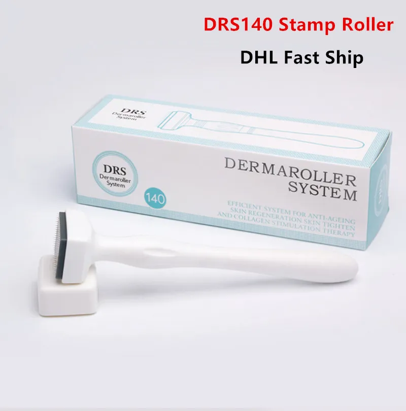 Wholesale Derma Roller 140 DRS Stainless Steel Microneedle Derma Stamp For Skin Care Beauty Tools DHL Fast Ship