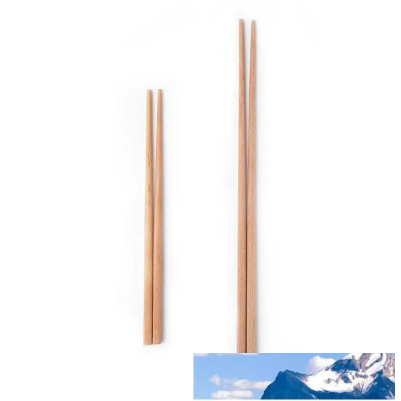 Reusable Kitchen Sushi Food Chopsticks Natural Wood Noodles Chopsticks Healthy Kitchen Deep Fried Wooden Super Long Chopsticks BH1587 TQQ