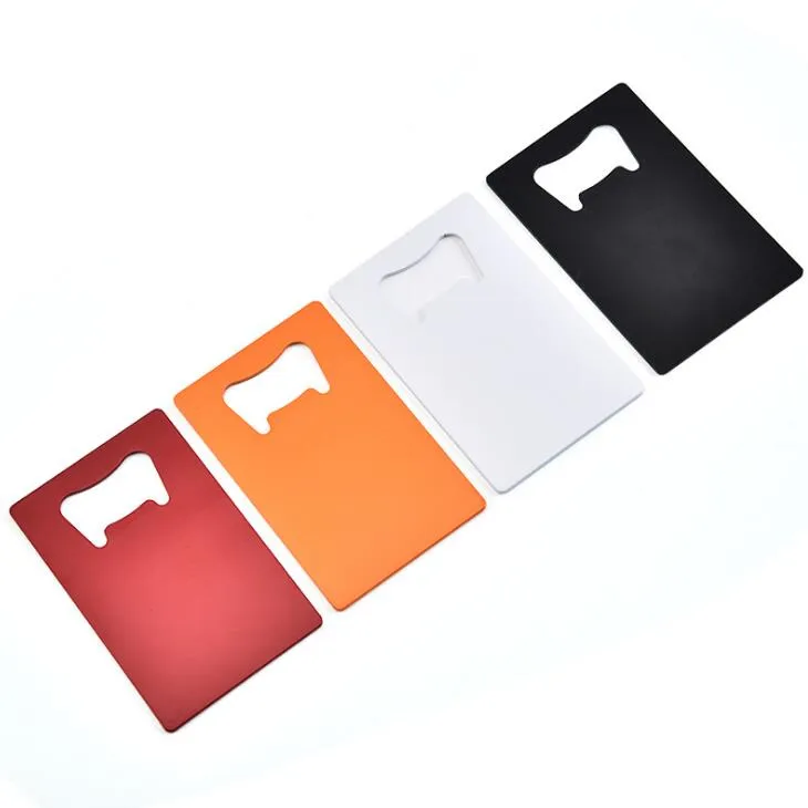 400PCS 파티 선물 바 도구 휴대용 지갑 크기 스테인레스 스틸 신용 카드 명함 병 뚜껑 오프너 LX2465