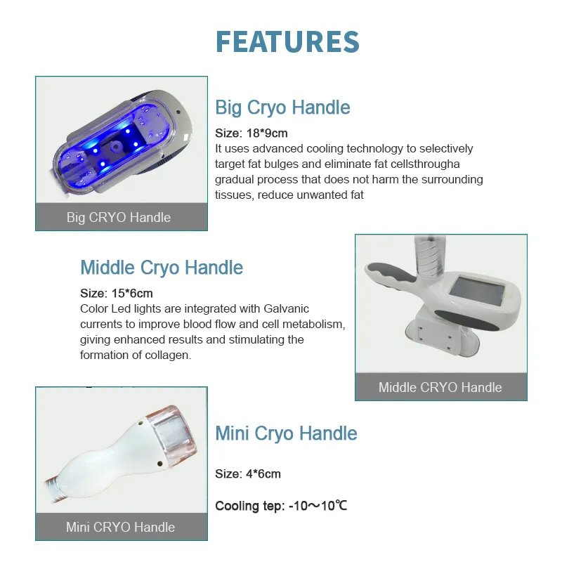 Cryo -handvat voor Criolipolise Slankmachines Accessoires Cryolipolyse Vet bevriezende hoofdcellulitisverwijdering Gewichtsverlies Beauty Equipment Parts
