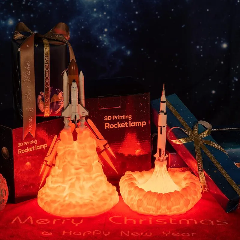 DHgate Space Shuttle 3D Print LED Moon Lamp Night Light Room Decor Home Garden