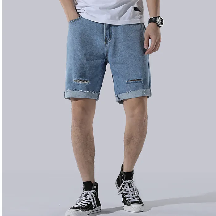 Acquistare 2020 Estate Baggy Jeans Corti Jeans Uomo Moda Streetwear Hip Hop  Bermuda Cargo Shorts Maschile Elastico In Vita Hip Hop Knee Lunghezza  Economico | Consegna Veloce E Qualità | It.Dhgate