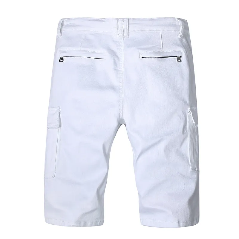 Mens white denim shorts sale