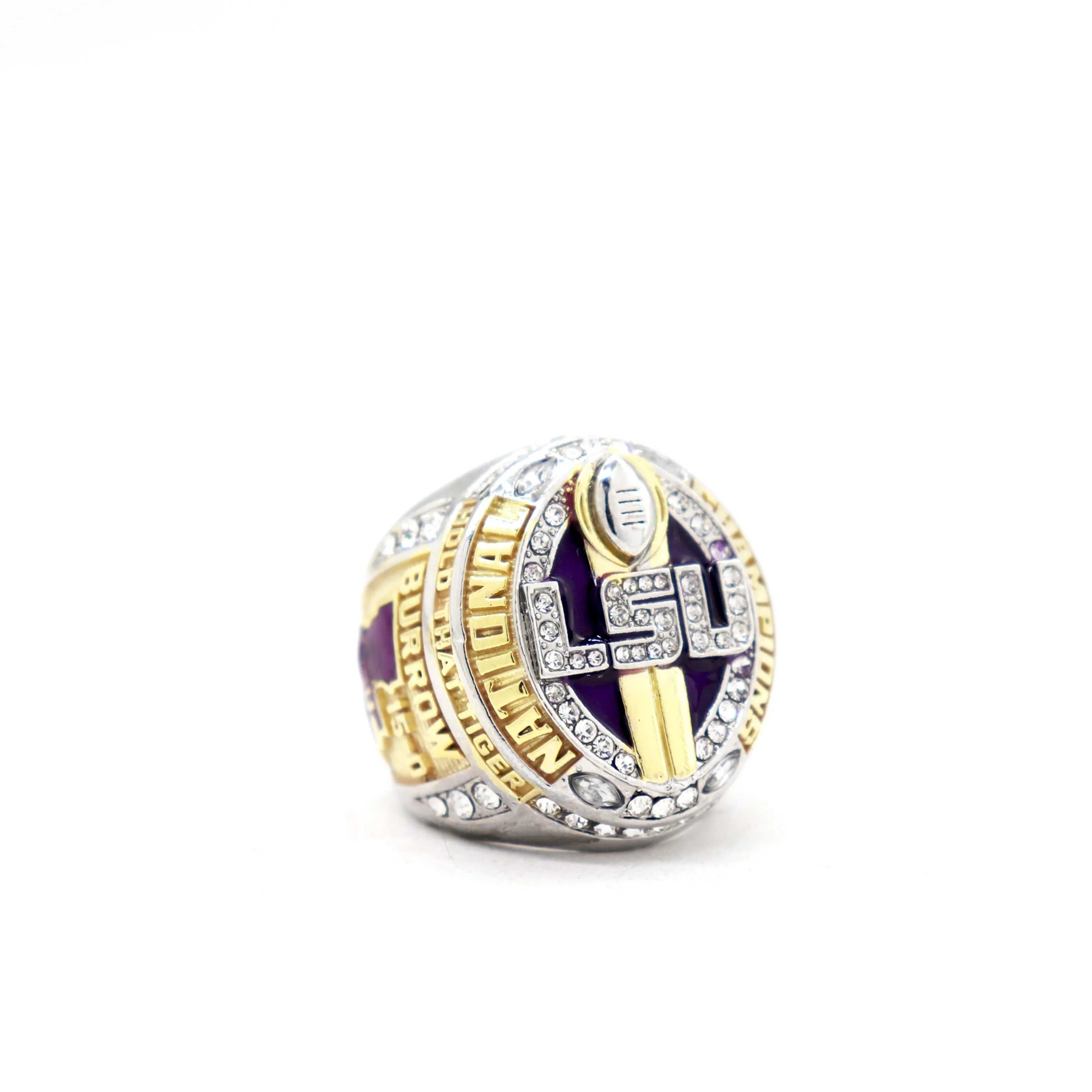 Designer Ring Gold Silver offical 2019 lsu nationals Championship Ring
