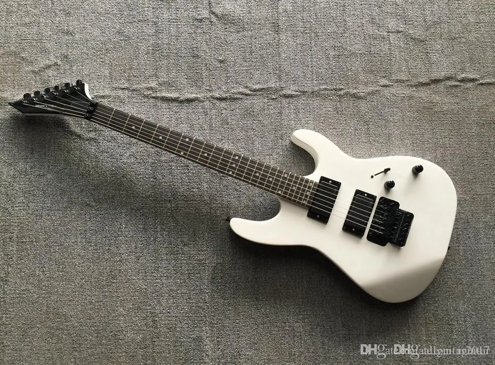 Guitarra rara personalizado elétrica branca Emg captador ativo
