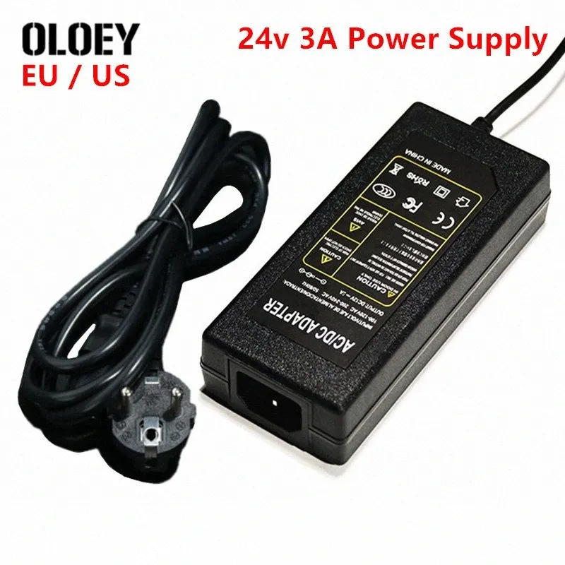 Universal DC5525 AC 100v 240v To DC 24v 3A Power Supply Switching