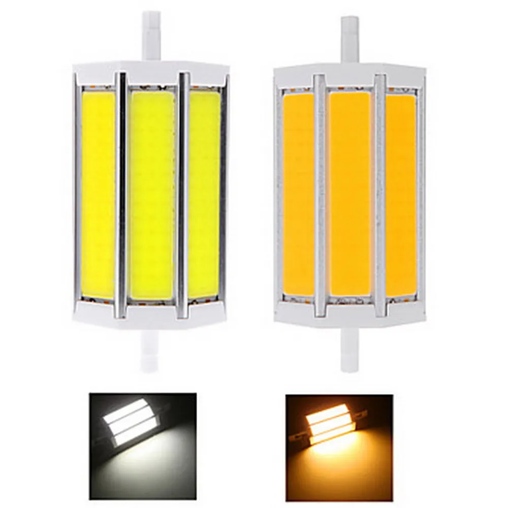 الجملة COB R7S 7W الدافئة الأبيض / الأبيض LED الفيضانات ضوء لمبة 85-265V 78MM