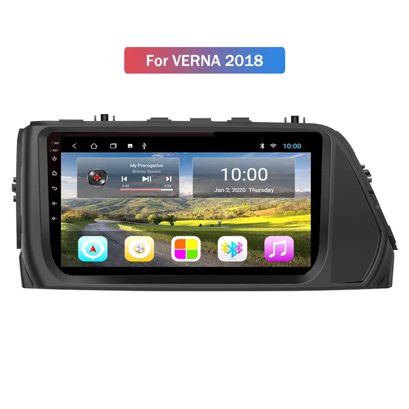 Tela de toque Carro Rádio Vídeo Android GPS para Hyundai Verna-2018 com Bluetooth Espelho Link Factory Price