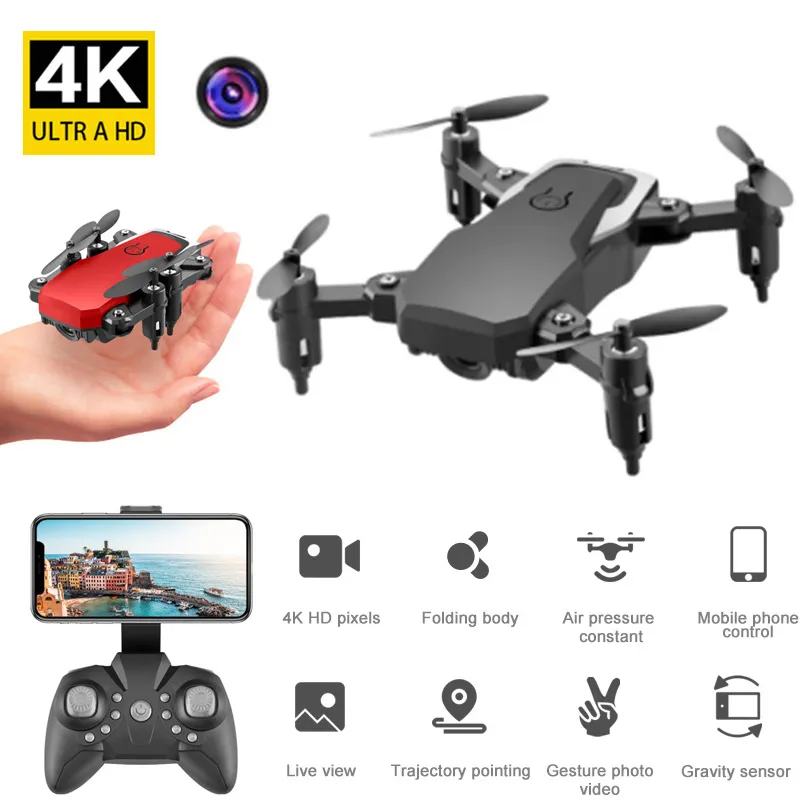 LF606 Wifi FPV RC Drone Quadcopter 4K HD Com Câmera 2.0MP 360 Graus Girando Mini Portátil Dobrável Ao Ar Livre Voando Aeronaves Menino Brinquedo Presente