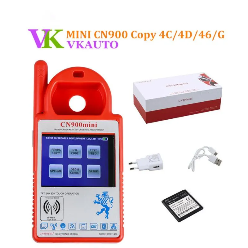 MINI CN900 Auto Transponder programador chave Com Inglês Árabe Turco Espanhol Português Russo Japonês Versão Idioma