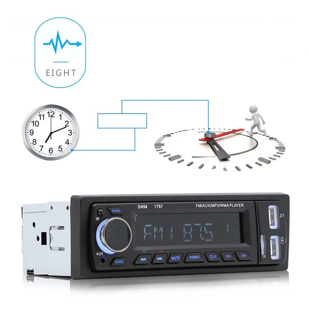 SWM 1787 Classique De Voiture Bluetooth Stéréo Audio In Dash FM MP3 Radio  Lecteur USB Autoradio Stéréo Lecteur MP3 AUX IN XxgA # Du 32,33 €