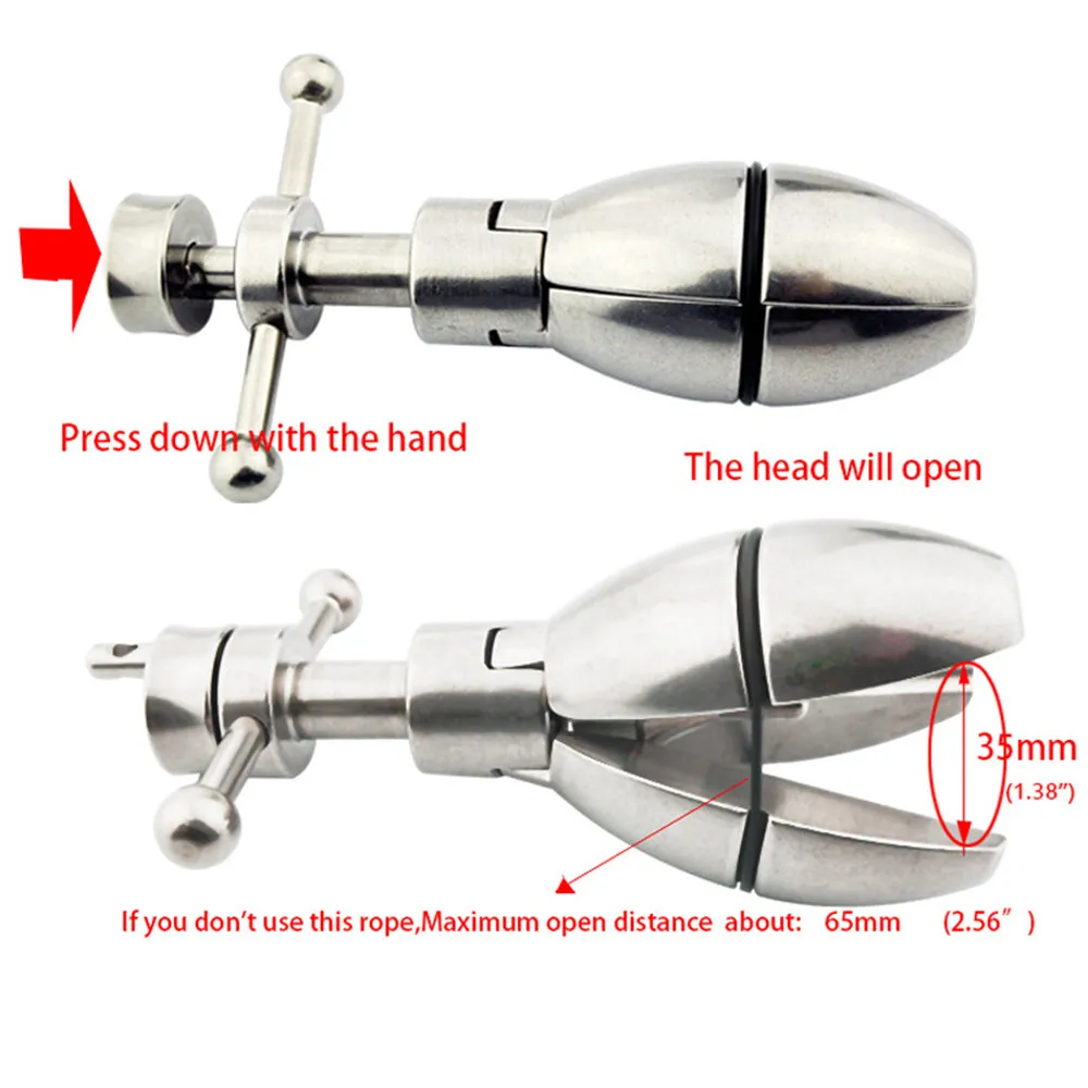 New Adjustable Stainless Steel Anal Plugs Butt Lock... From Alicezhang309,  $36.55