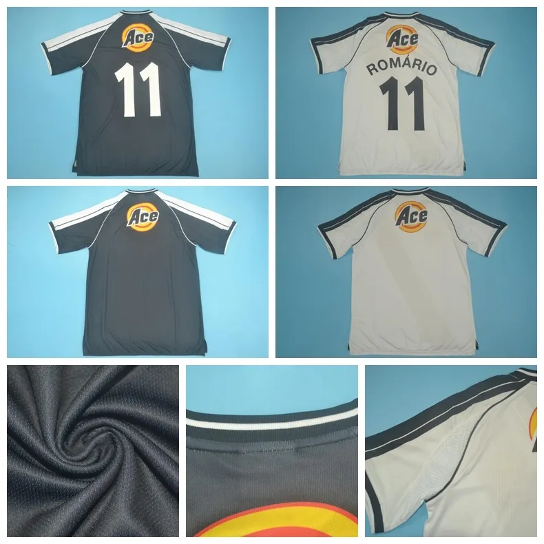 2000 2001 Retro Soccer Jersey Vintage Black White ROMARIO DEDE LUIZAO PAULO MIRANDA JUNINHO DONIZETE MATCH WORN Football Shirt Kits D-J-M