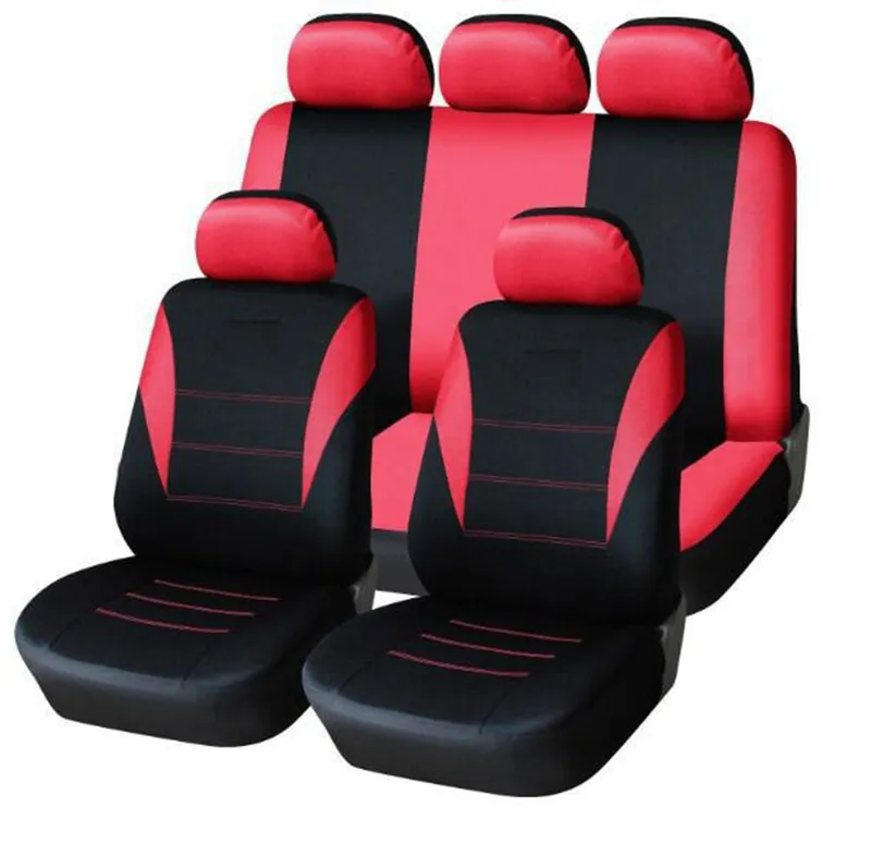 Universal Car Seat Cover 9st Full Covers Fitings Sedans Auto Interiörbilar Tillbehör Lämpliga för vårdskydd F-01196J