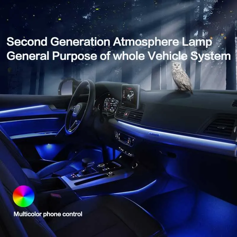 X1X2 8 Farben Auto Dekoratives Auto Umgebungslicht LED Leiste Für