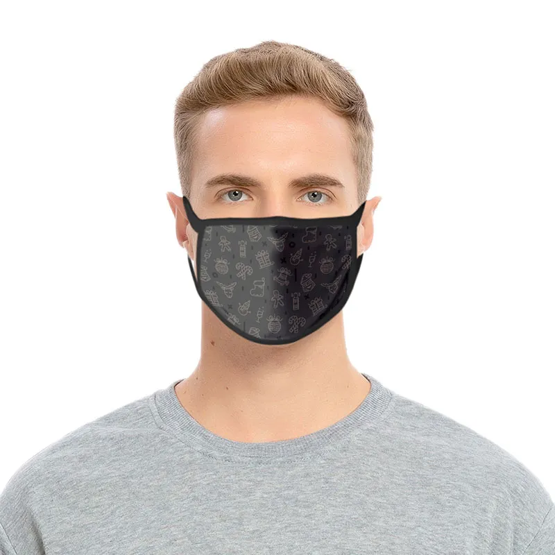 maschera del fronte di modo di Natale stampa maschere anti-polvere anti-nebbia maschera stampa resistente all'acqua progettista ghiaccio faccia trasporto libero