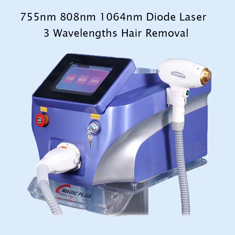 2021 Diode Laser Haarverwijdering Machine 755nm 808nm 1064nm Huidverzorging permanent apparaat