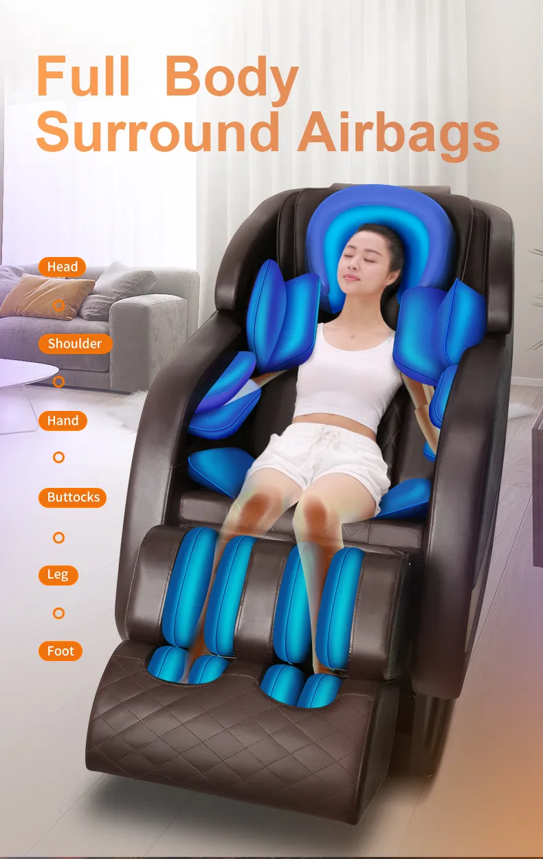 A7 Massage Chair Partihandel Fabrikspris Lyx 4D Zero Gravity Shiatsu Roller Electric Kneading Back Vibration Full Body