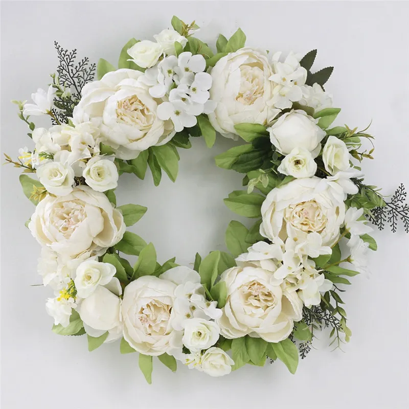 Couronne De Porte Décorative De 41 Cm - Couronne De Fleurs