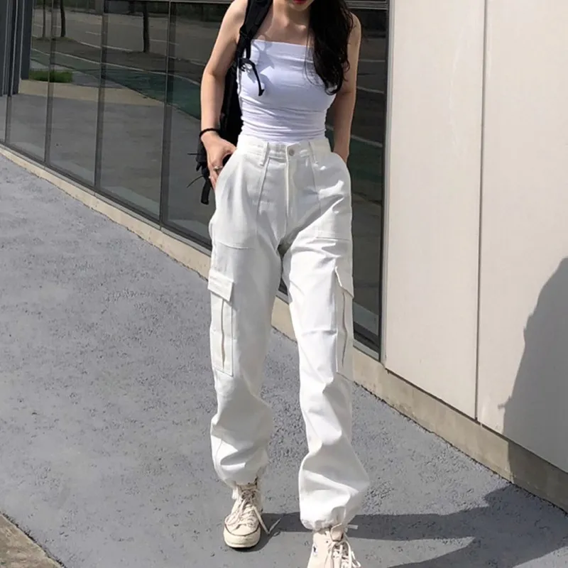 New Fashion Womens Designer harem pants women sexy dance wear Cargo Pant  Casual Female Trousers High Waist Loose Hiphop streetwear outfits