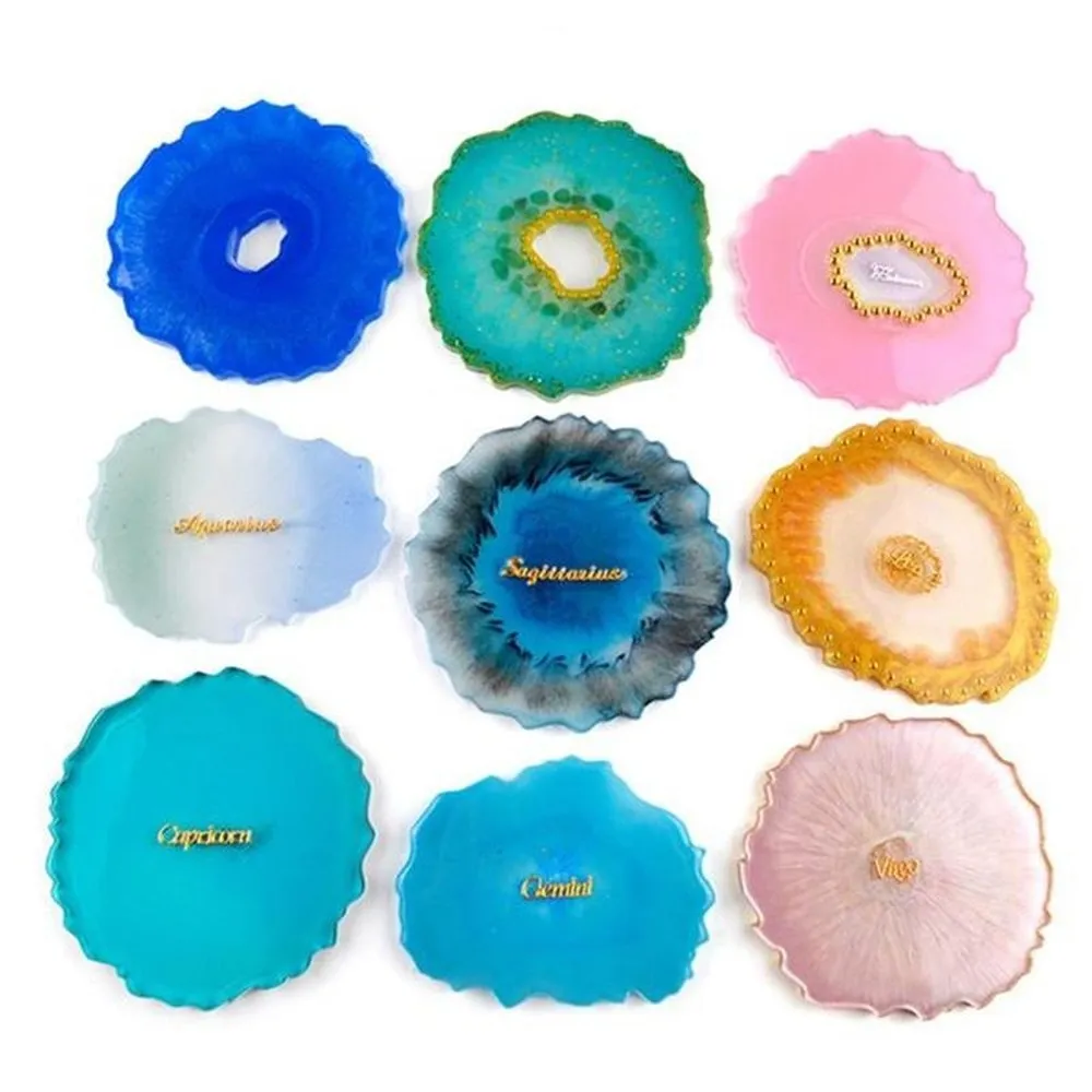 CraftyTrend Irregular Cup Tray Mold DIY Agate Silicone Resin Mold For  Coasters And Jewelry Making From Makeup99, $2.13