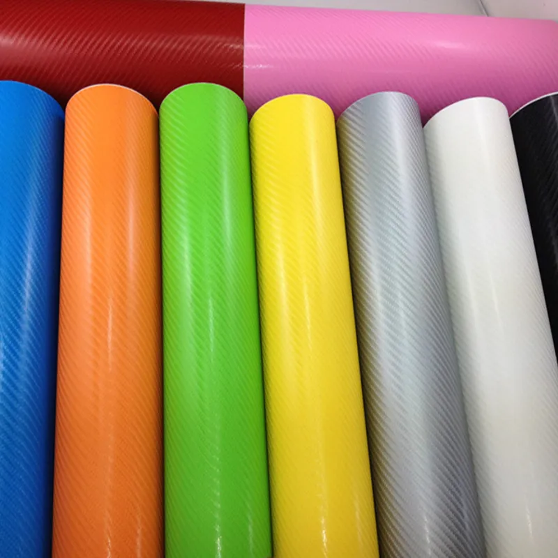 10 cores de fibra de carbono 4D Vinyl Film para o pleno envoltório carro Bolha Foil Com Air Tamanho 1.52x30M / Roll