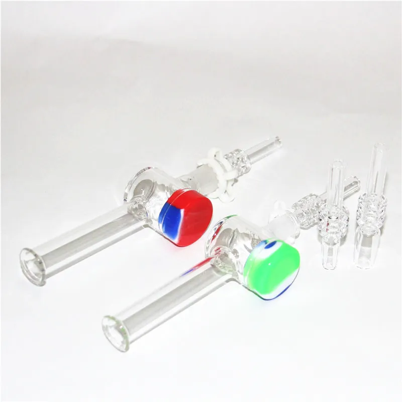 hookahs 10mm 14mm Quartz Dabber Straw Tips Mini Nectar Kits Quartzs Banger Nail For Glass Water Bongs Pipes Dab Oil Rigs