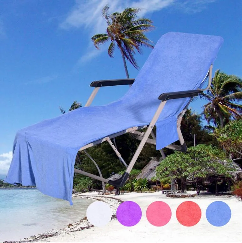 Mikrofaser Sunbath Lounger Bed Lounger Mate-Stuhl Strandtuch Ferien Strandkorbbezug Freizeit Garten Strandtücher Strand-Stuhl-Abdeckung auf dem Seeweg