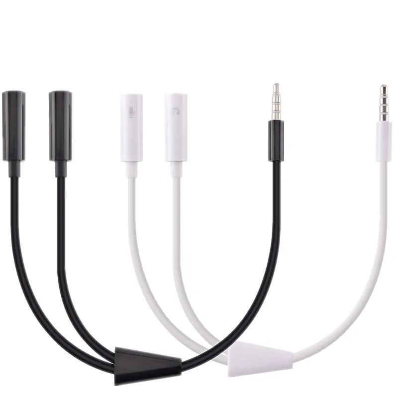 3.5mm Mężczyzna do żeńskich Audio Y Splitter Adapter Cable Aux Kable do telefonu Samsung HTC Android