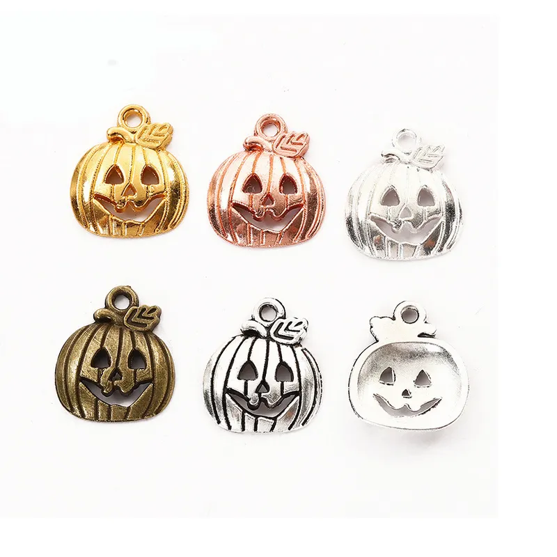 Metal Vintage Pumpkin Diy Jewelry Accessories Retro Halloween Pumpkin Jewelry Pendants Charms Multicolor Wholesale high Quality