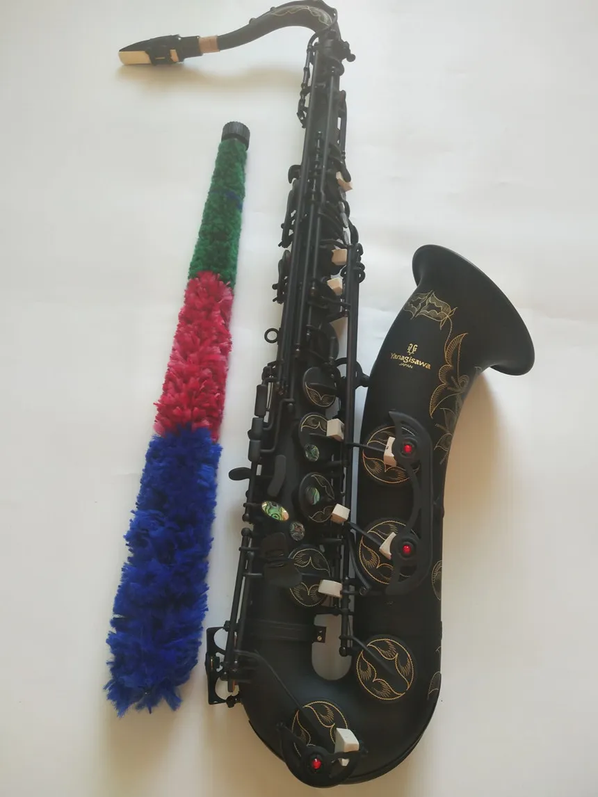 Yanagizawa Tenor Saksofon Japonia T902 Wysokiej jakości Matt Black Musical Instrument Professional Professional Tenor Sax With Case4744403