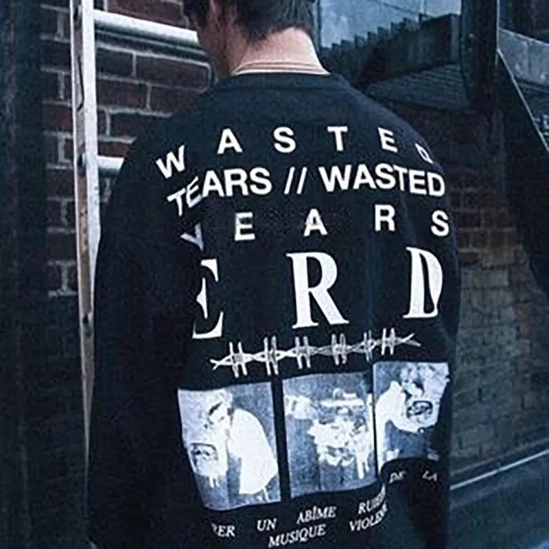 ERD Wasted Tears Wasted Years Oversized Long Sleeve Shirts Enfants
