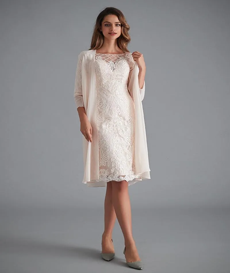 chinese dress ladies Knee Length Mother of The Bride Dress (#Karina)