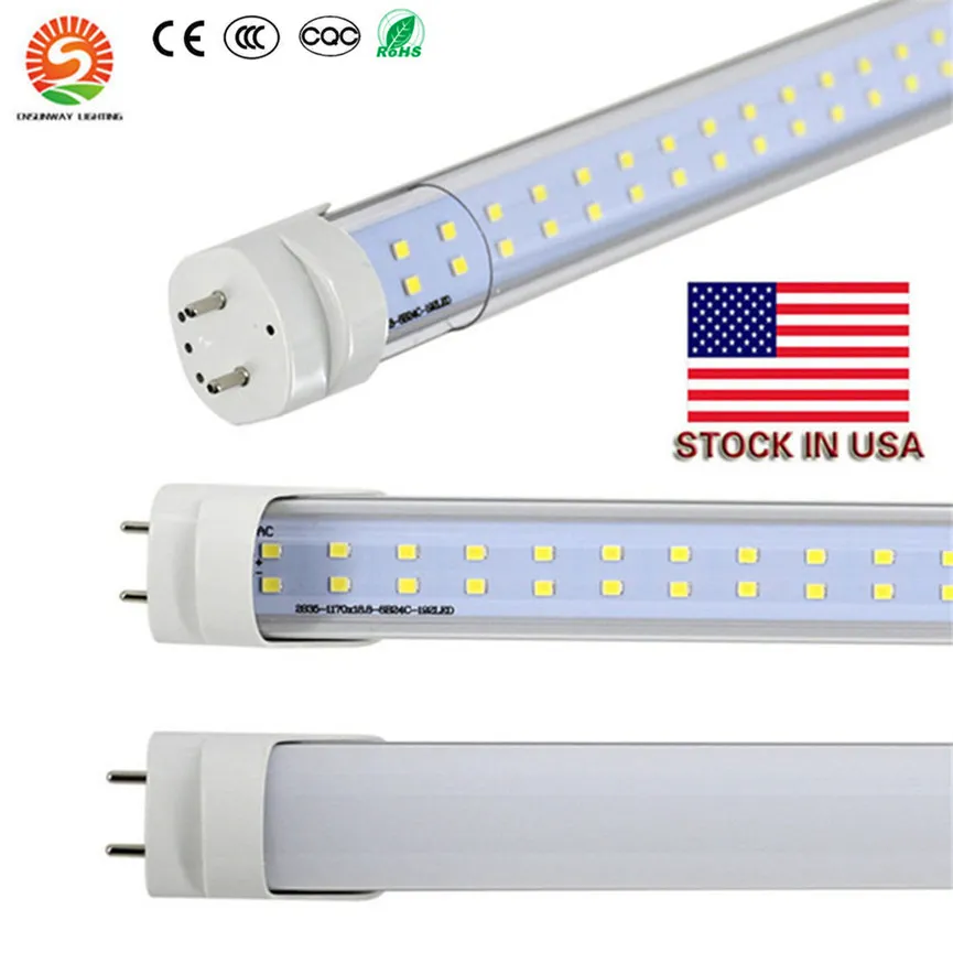 Dans les stocks américains T8 LED Tube Light 28W LED ampoule fluorescente 192 led SMD 2835 4ft 1200mm AC85-265V UL CE FCC ETL SAA