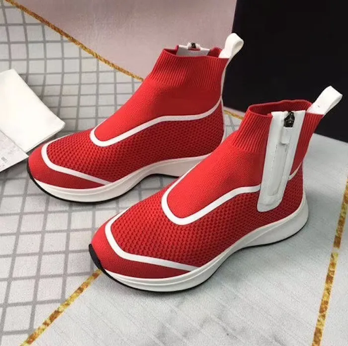 Fabric high top best sale sneakers