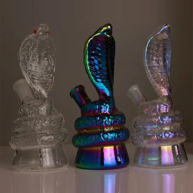 Hookahs Kleine 6,5'' glazen waterbong mini bongs in drie verschillende kleuren slangvormen