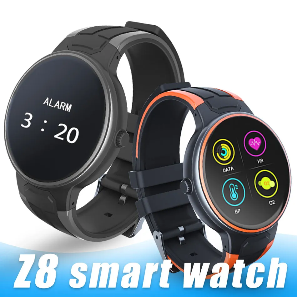 Z8 الذكية اللياقة البدنية المقتفي ووتش 1.3 "IPS شاشة ملونة سوار الذكية IP67 Waterproof Watch للهاتف العالمي Android مع صندوق البيع بالتجزئة