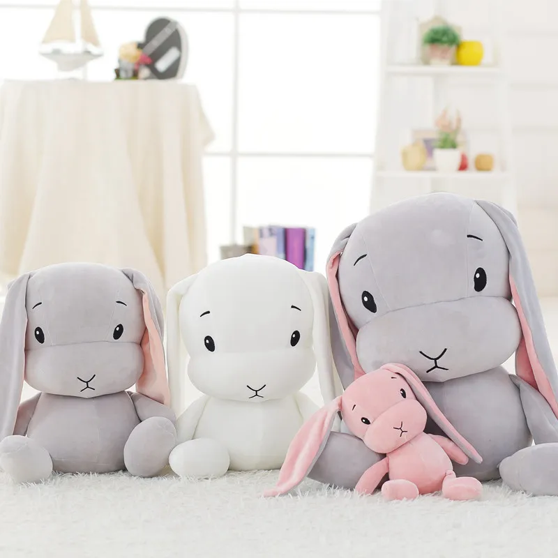 25/55/75CM Cute rabbit plush toys Bunny Stuffed Plush Animal Baby Toys high quality accompany sleep toy super soft gift For kids