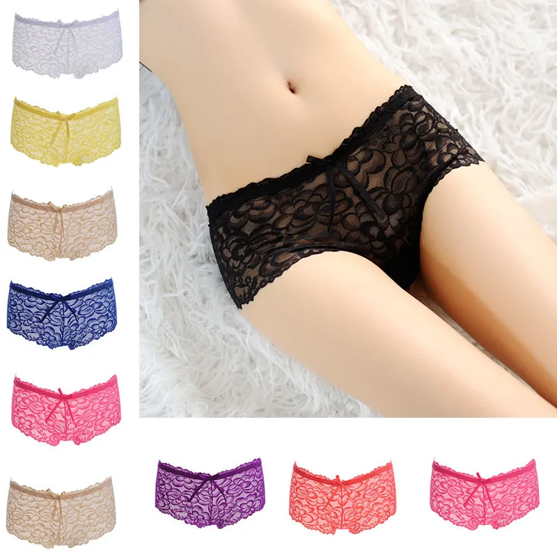 Sous-vêtements femmes sexy culotte en dentelle taille basse respirant transparent sans couture sous-vêtements femmes slips lingerie