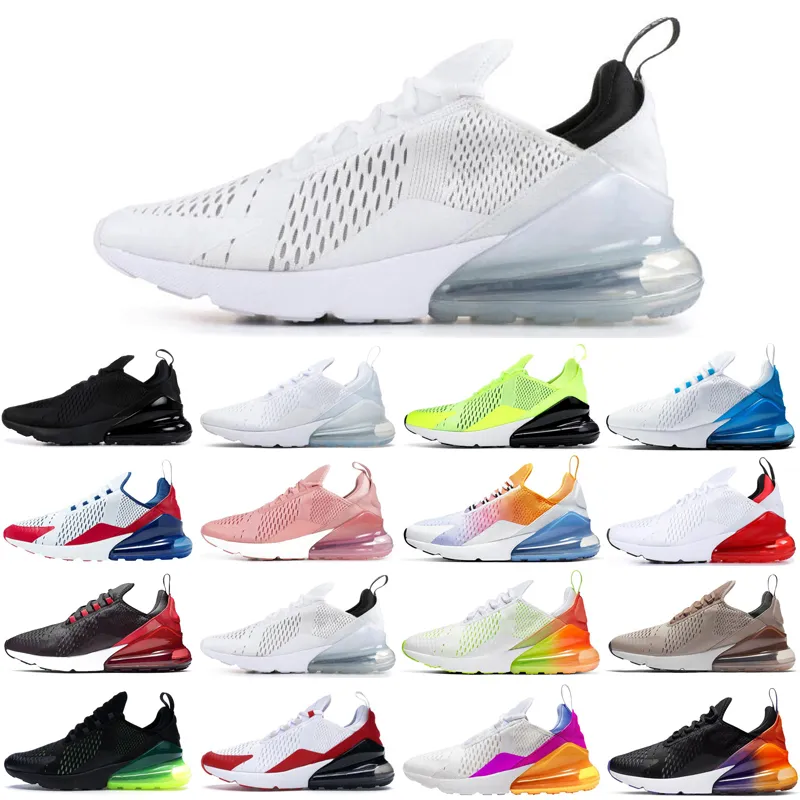 nike air max airmax 270 트리플 블랙 화이트 핑크 USA 부활절 선인장 볼트 야외 망을 신발을 실행하는 뜨거운 남성 여성 트레이너 스포츠 운동화 주자 여자