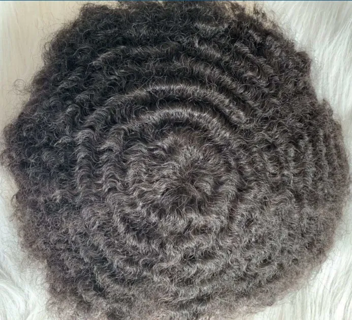 Full Lace Men's Toupee for Black Men Afro Toupee African American Wigs Hair  Unit