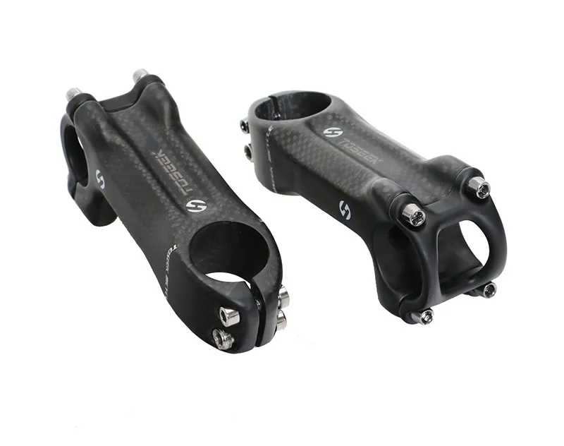 Toseek Matte 3K Carbon Stem Road Road Rower Części rowerowe Fork 28.6 lub 31,8 mm Kierownica 25.4 lub 31,8 mm Długość 60 - 130mm