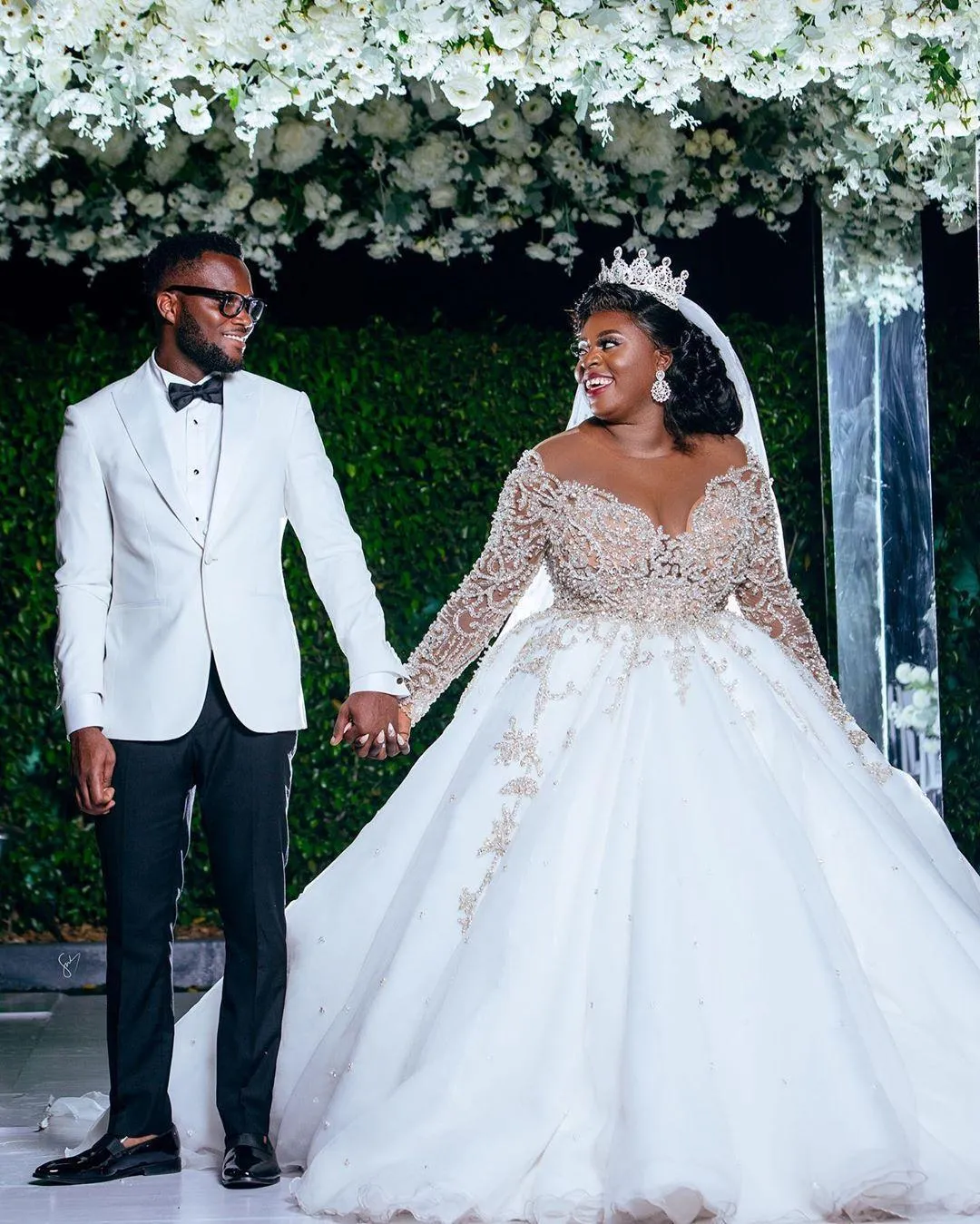 2020 Robes De Mari e Grande Taille Dentelle De Luxe Perl e Pure