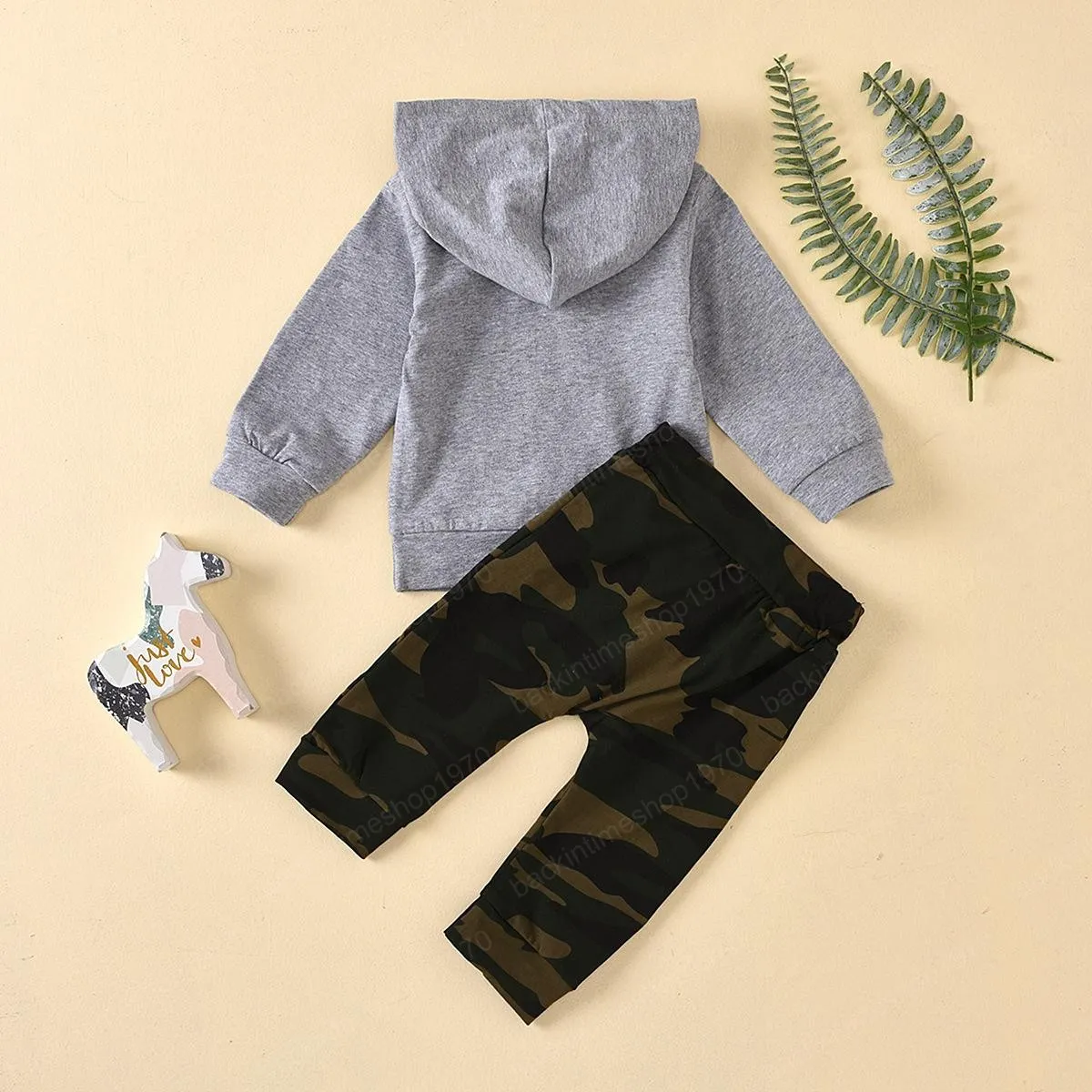 Boys Happy Easter Print Long Sleeve Sweatshirt Pants Set Portugal - Main Image