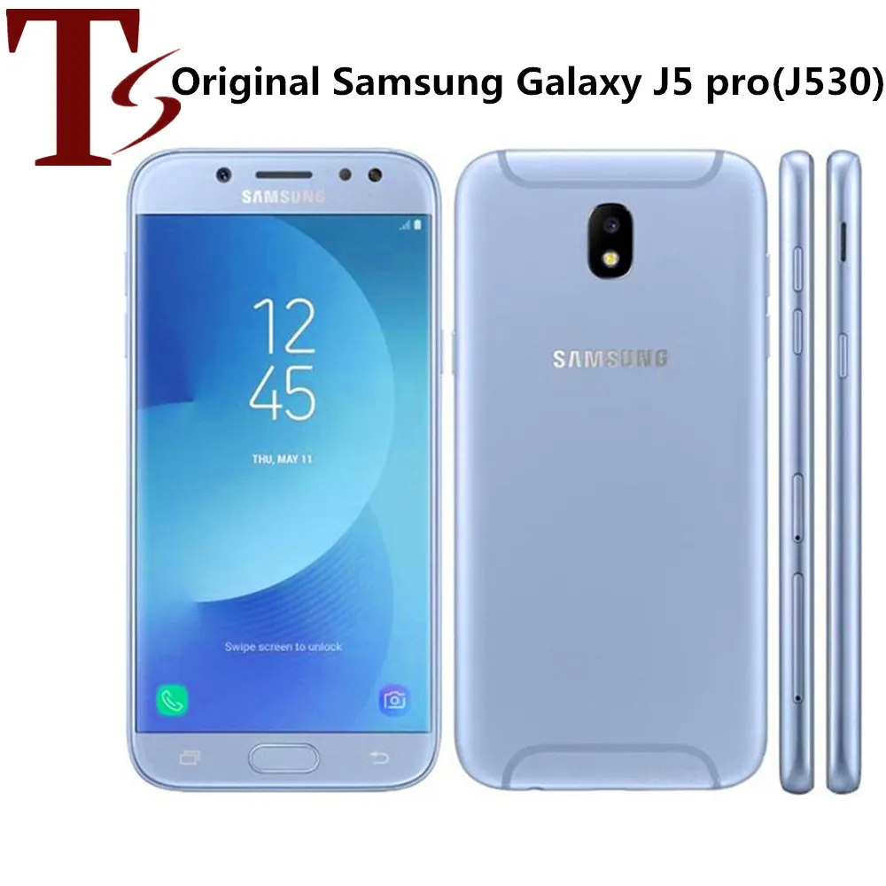 Оригинальный Samsung Galaxy J5 pro J530F, восьмиъядерный процессор, 2 ГБ ОЗУ, 16 ГБ ПЗУ, 5,2 дюйма, супер AMOLED, 4G LTE, разблокированный смартфон, 1 шт., DHL